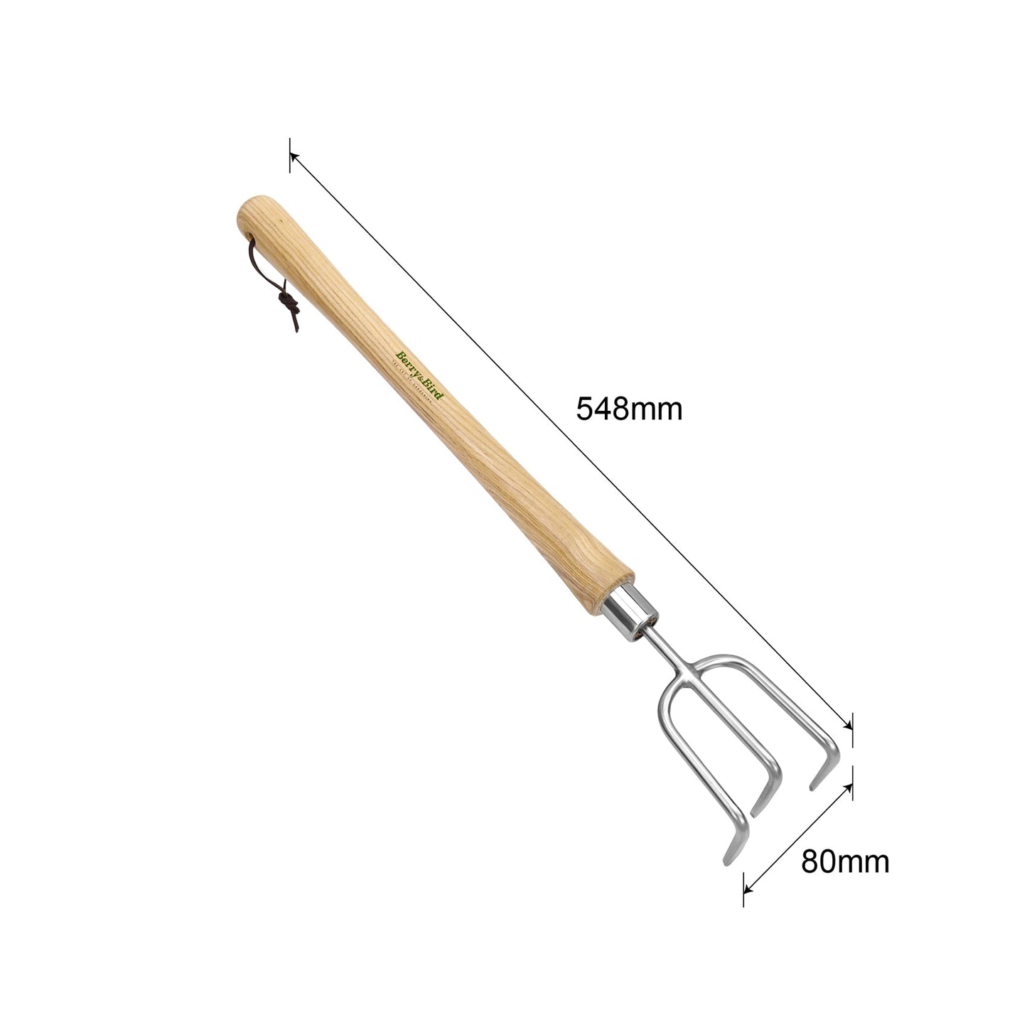 Stainless Steel Border Hand 3 Prong Cultivator