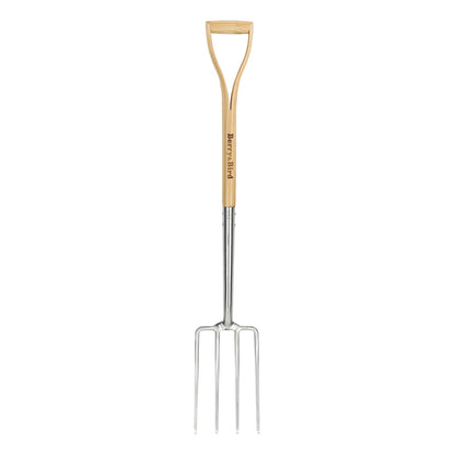 Garden Tools 4-Tine Digging Fork 37.4 Inch with D-Grip Handle Stainless Steel Heavy Duty Spading Fork