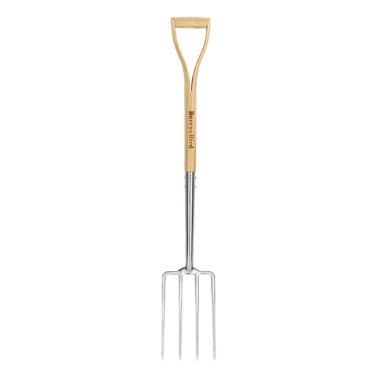 Garden Tools 4-Tine Digging Fork 37.4 Inch with D-Grip Handle Stainless Steel Heavy Duty Spading Fork