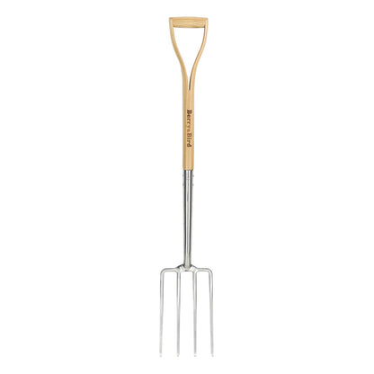 Garden Tools 4-Tine Digging Fork 41 Inch with D-Grip Handle Stainless Steel Heavy Duty Spading Fork