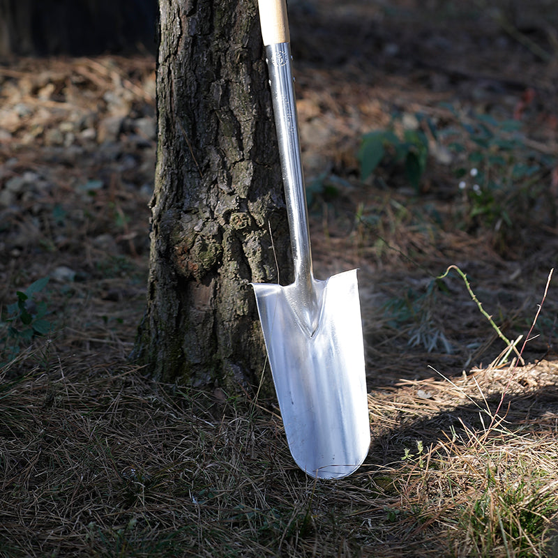 Garden Tools Planting Spade with Long Handle Stainless Steel Drain Spade Shovel