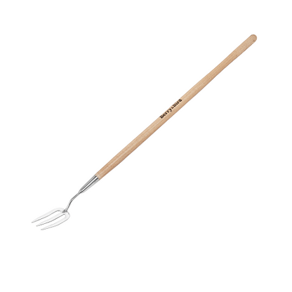 Garden Tools Long Hand Fork 49 Inches with Wood Handle Stainless Steel Hand Weed Fork