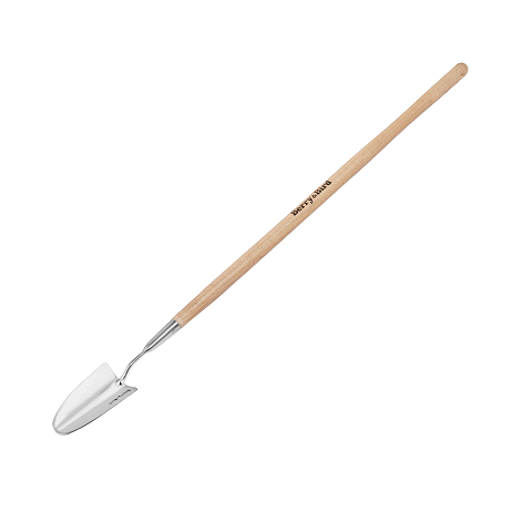 Garden Tools Garden Shovel 49.2 inch with Long Wood Handled Stainless Steel Trowel