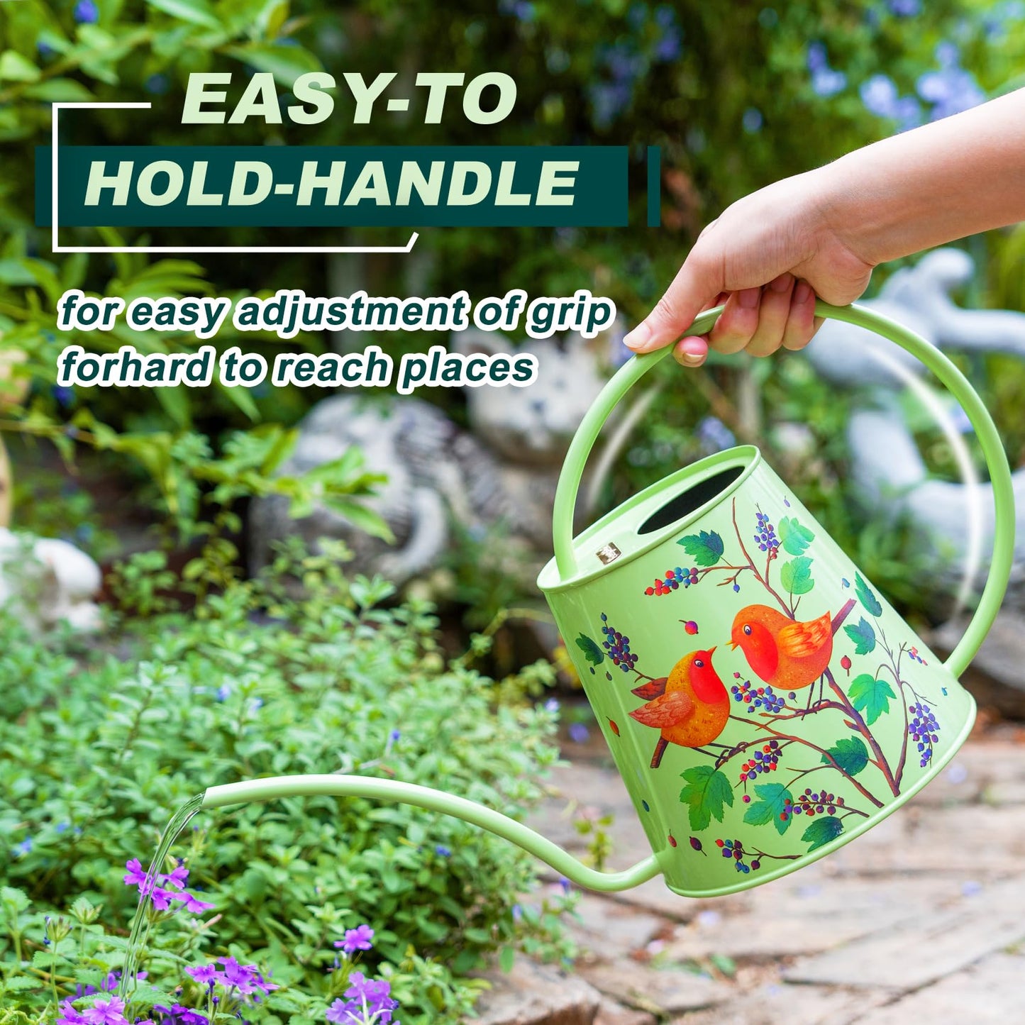 Stainless Steel Long Spout Watering Can (Robin)