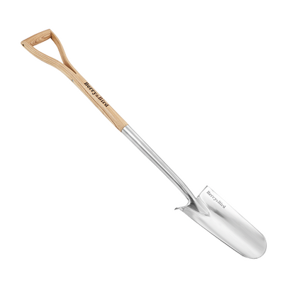 Garden Tools Planting Spade Stainless Steel Drain Spade Shovel 42.9 Inch with Wooden D-Grip Handle