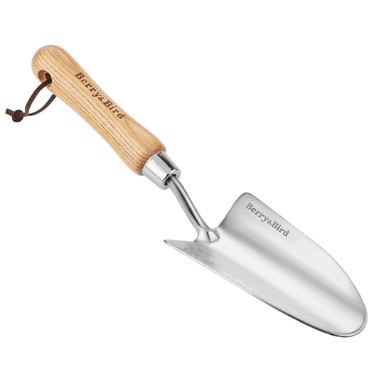 Garden Tools Lighter Potting Soils Scoop with Wood Handle Stainless Steel Trowel