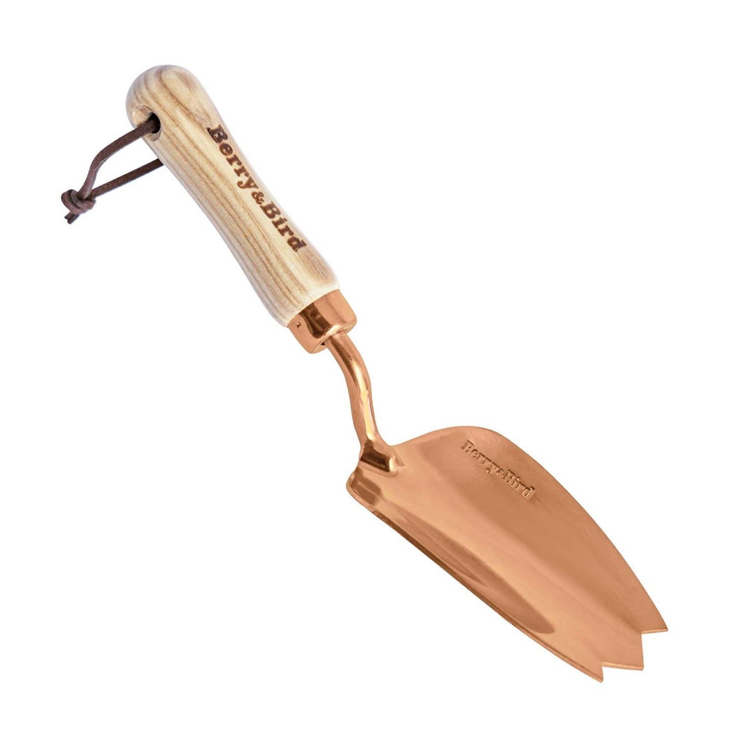 Garden Tool Lighter Hand Trowel with Wooden Handle Stainless Steel Small Flower Shovel (Rose Gold)