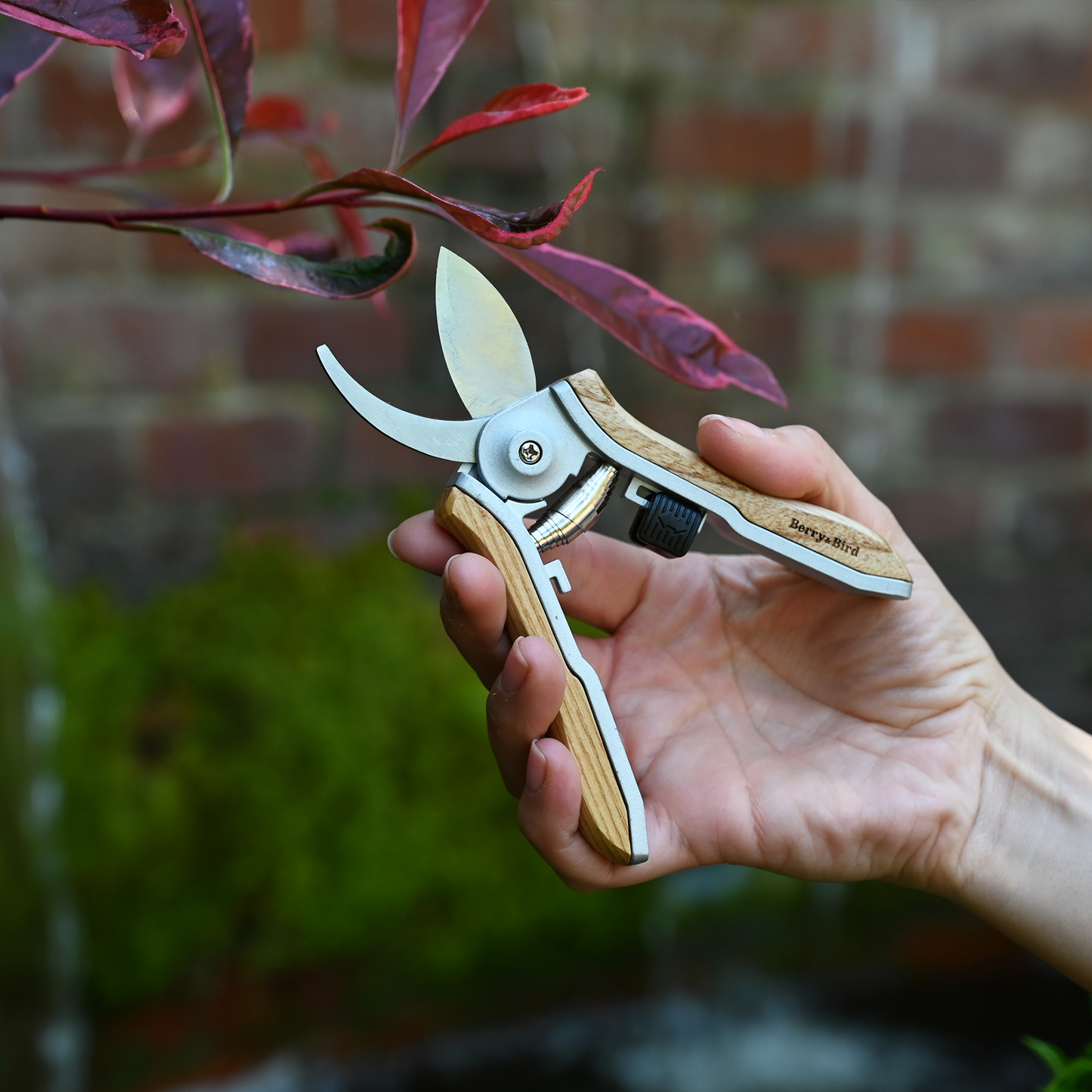 Mini Wood Handle Pruning Snips