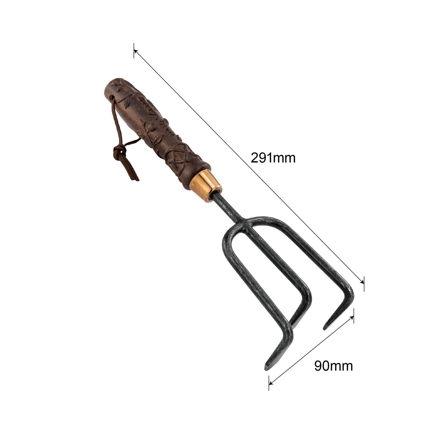 Nordic Carved Hand 3 Prong Cultivator