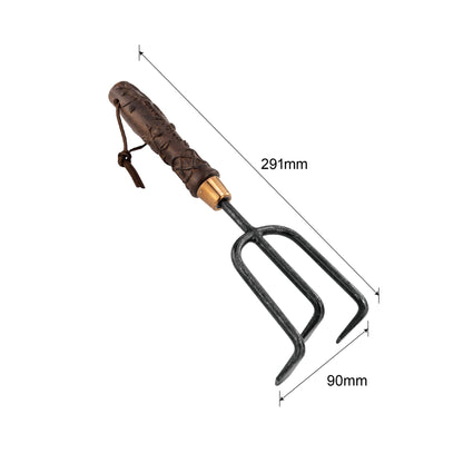 Nordic Carved Hand 3 Prong Cultivator