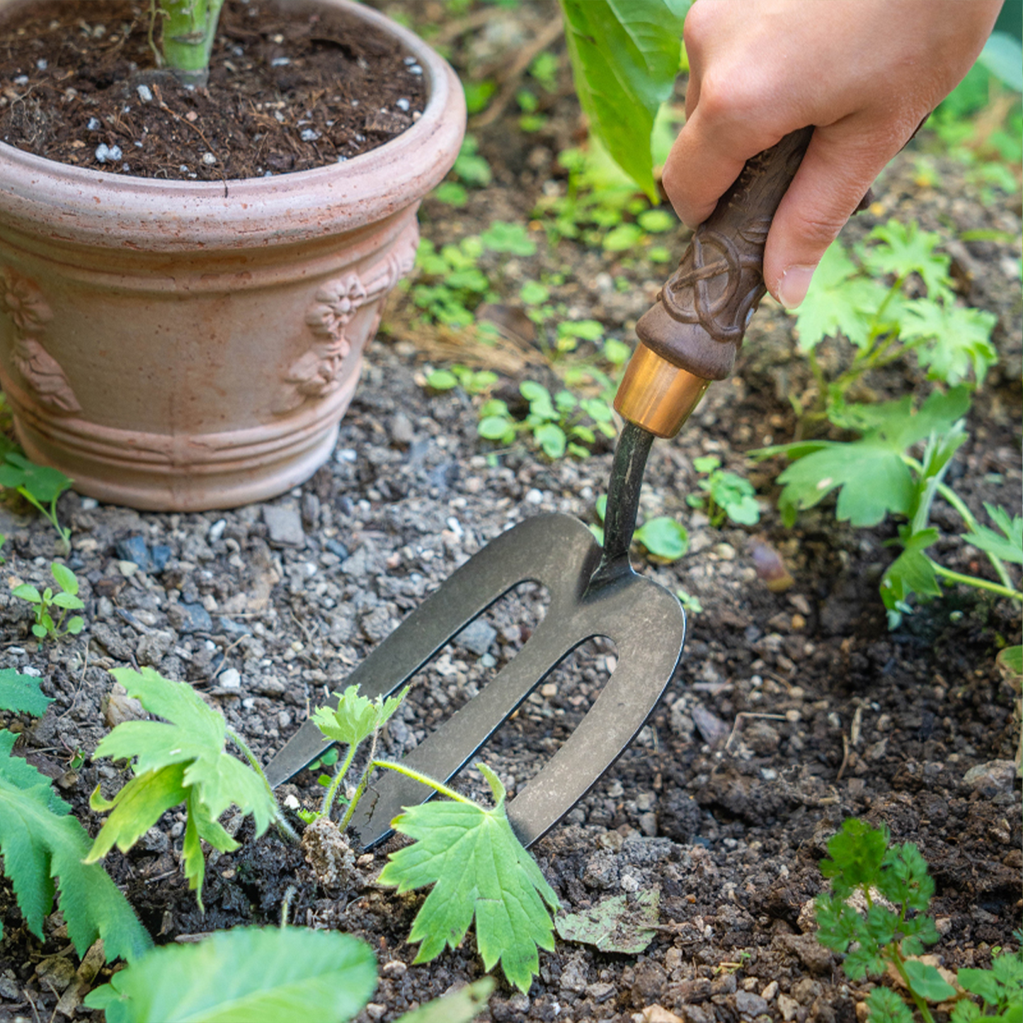 Nordic Carved Hand Fork