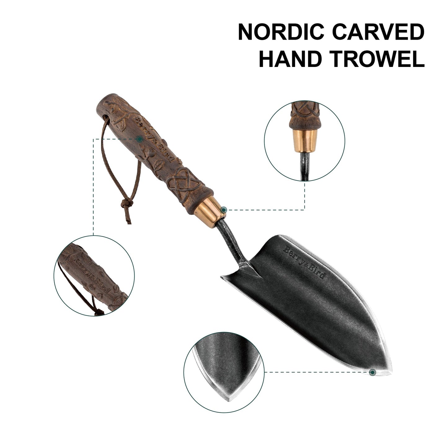 Nordic Carved Hand Trowel