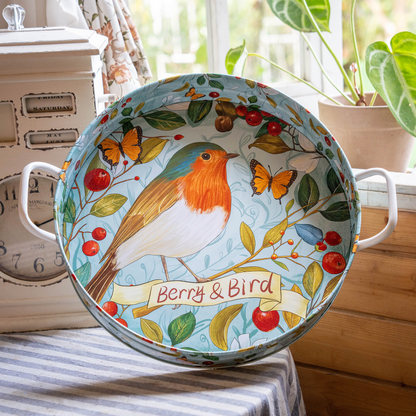 Round Metal Tray (Robin)