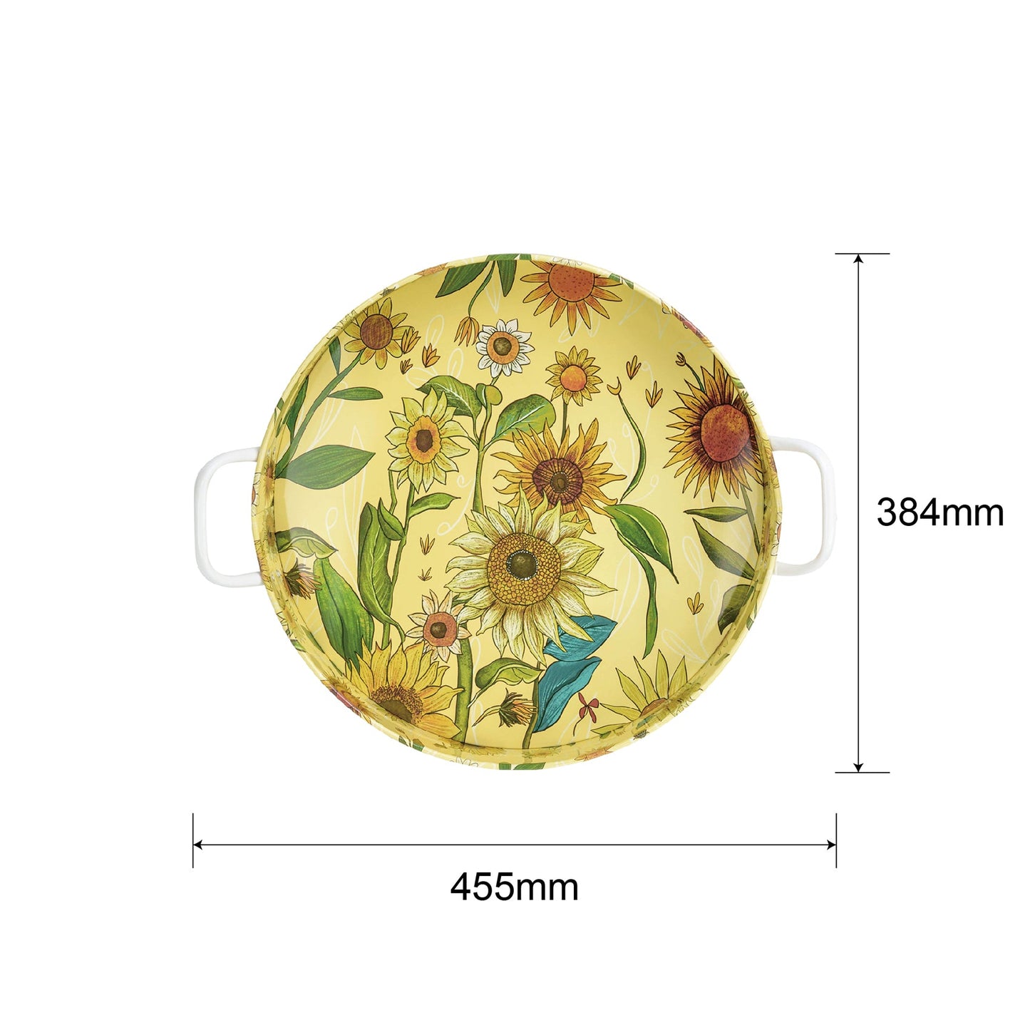Round Metal Tray (Sunflower)