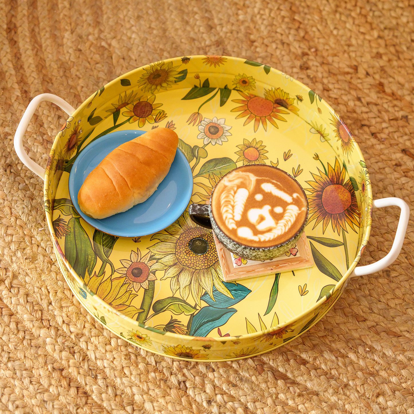 Round Metal Tray (Sunflower)