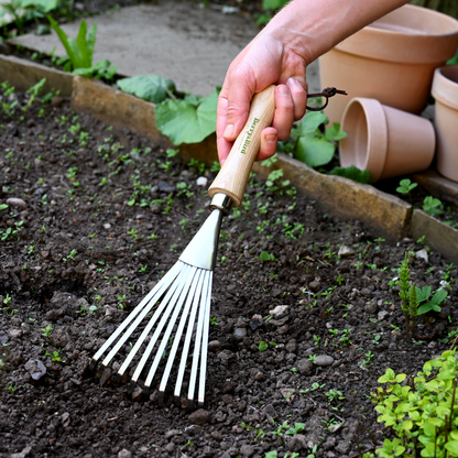 Stainless Steel Hand Shrub Rake