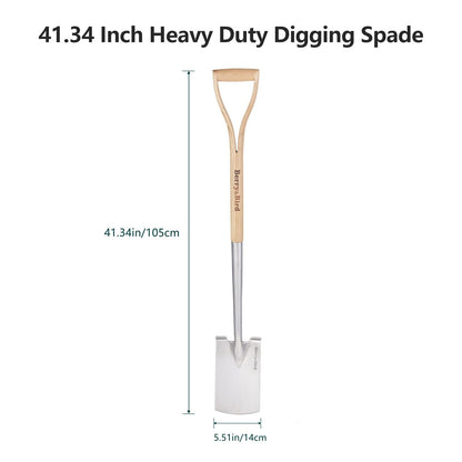 Garden Tools Digging Spade Gardening Square Border Spade 41.3 inch with D-Grip Handle