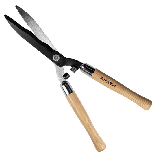 Garden Tools Hedge Shears 19.88 inch with Wooden Handles and Carbon Steel Sharp Blades