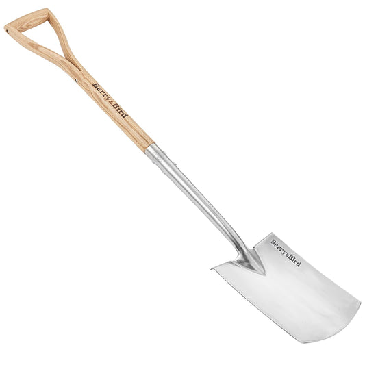 Garden Tools Digging Spade 43 inch with D-Grip Handle Stainless Steel Garden Border Spade