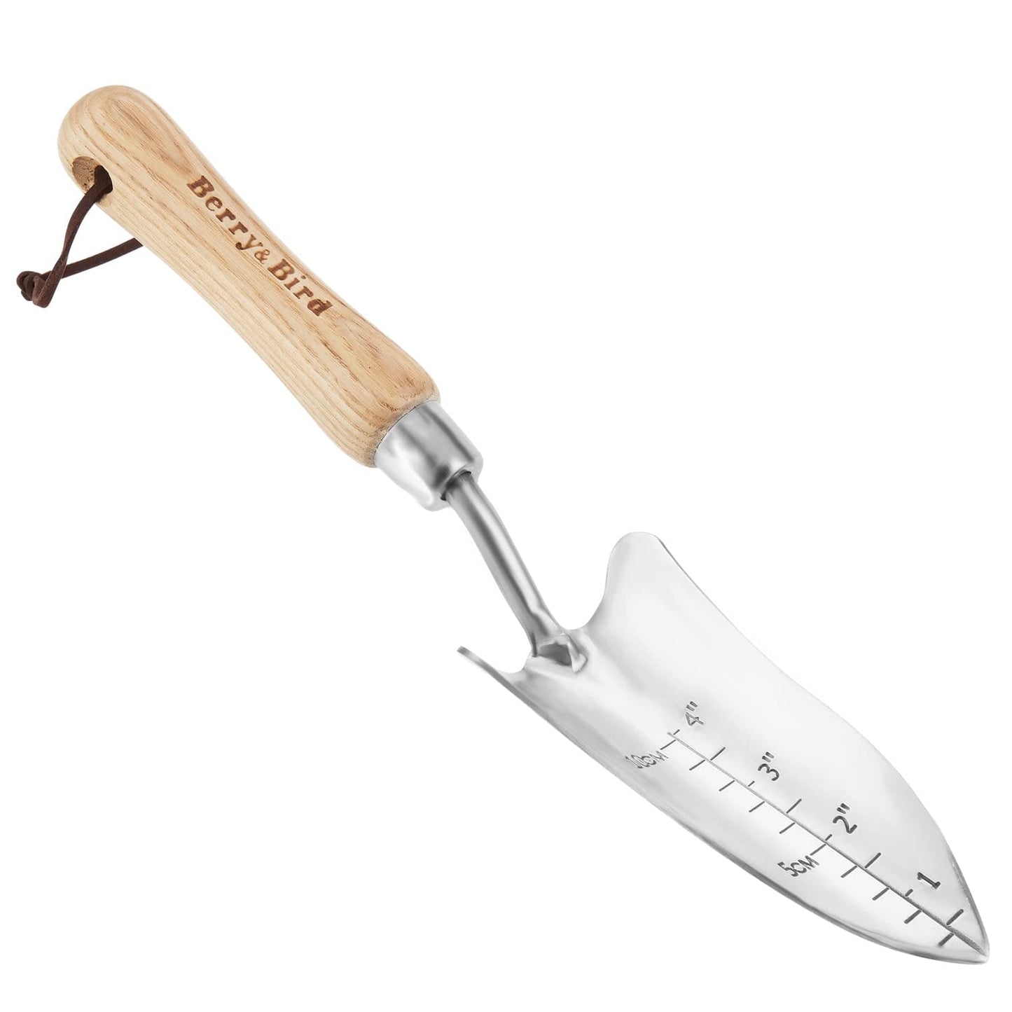 Garden Tools Transplant Trowel 13.2 Inch with Wooden Handle and Stainless Steel Potting Hand Trowel with Measurements