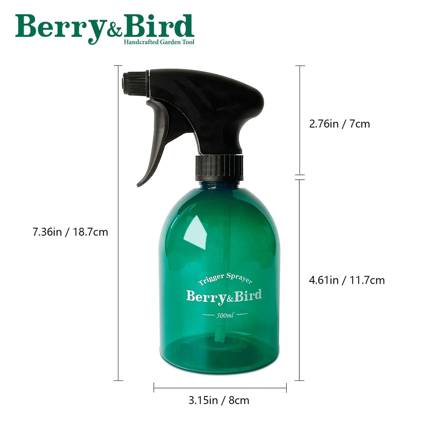 Garden Tools Spray Bottle Adjustable Plastic Spray Bottle 500 ml/16.9 Fl Oz