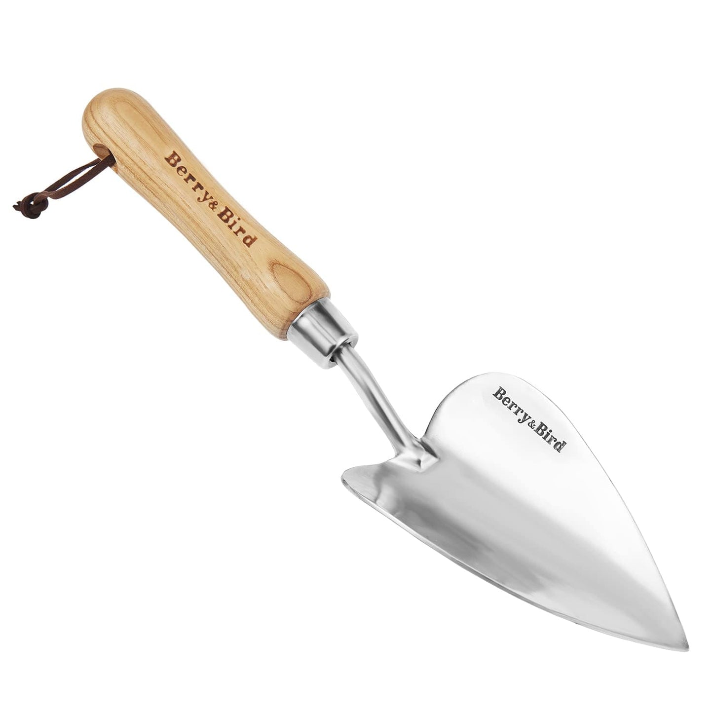 Garden Tools Potting Trowel 13.2 Inch with Wood Handle Stainless Steel Hand Shovel