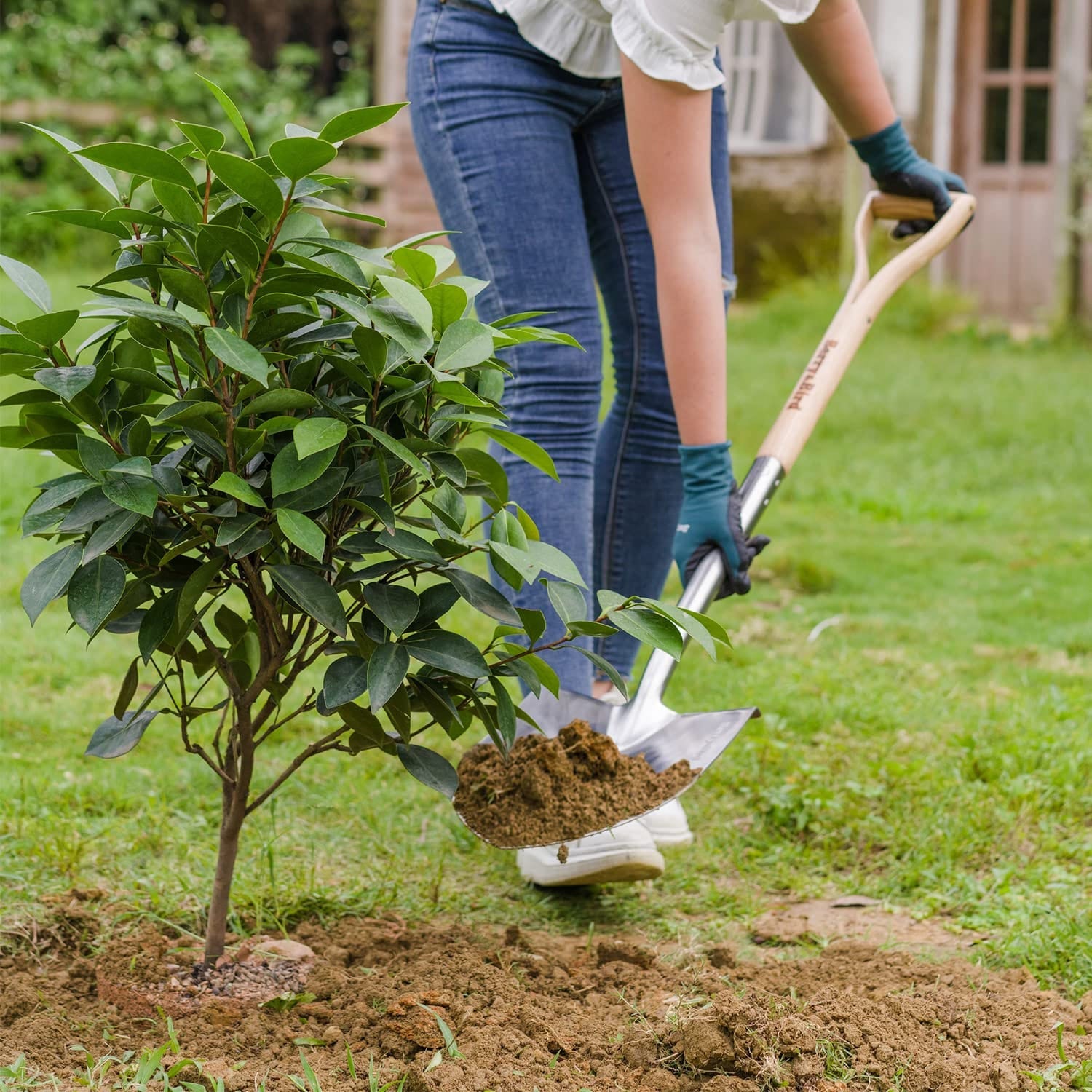 Long handle garden shovel online