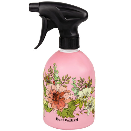 Garden Tools Spray Bottle Adjustable Plastic Spray Bottle 500 ml/16.9 Fl Oz (Pink)