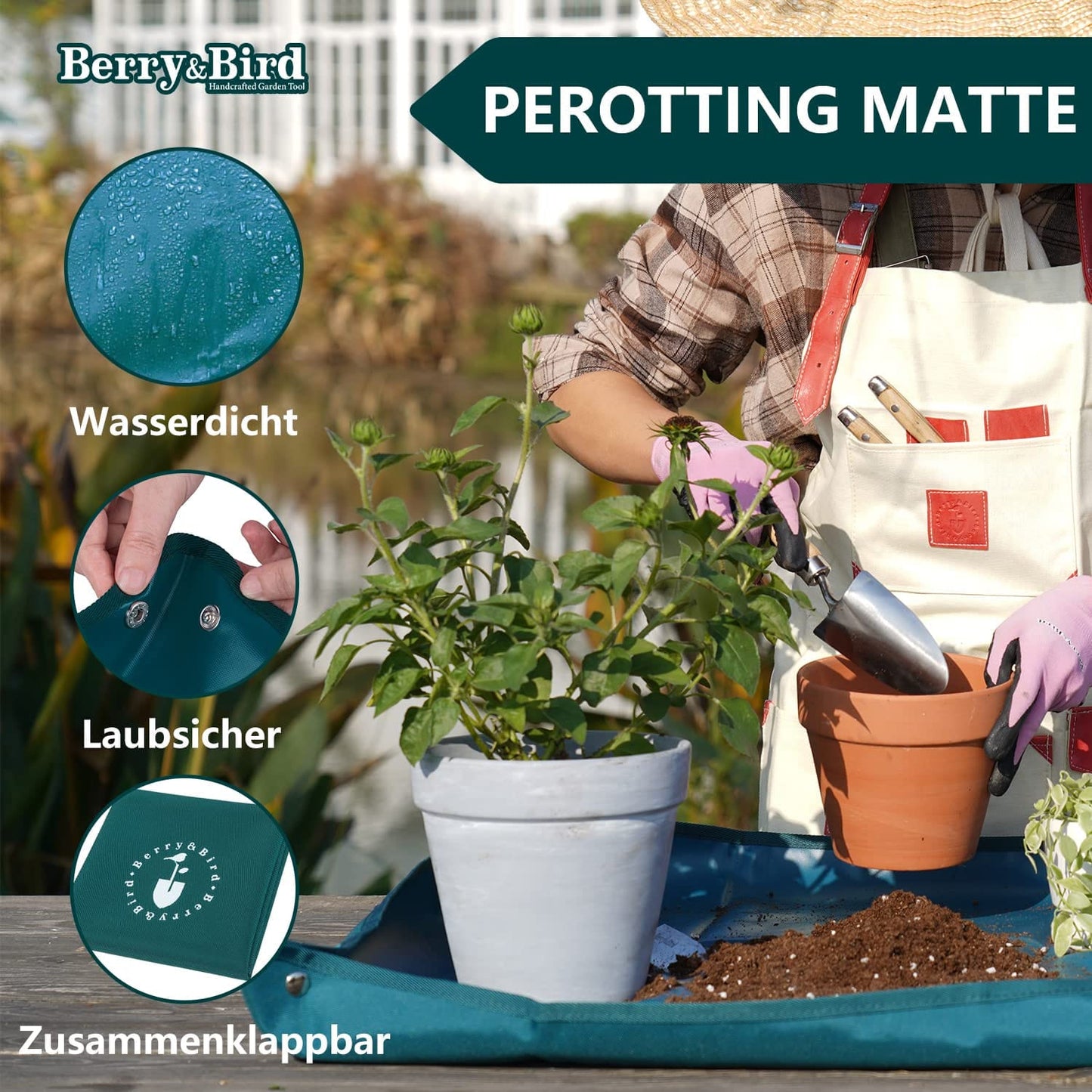 Waterproof Transplanting Repotting Large Gardening Mat 28.7 inches