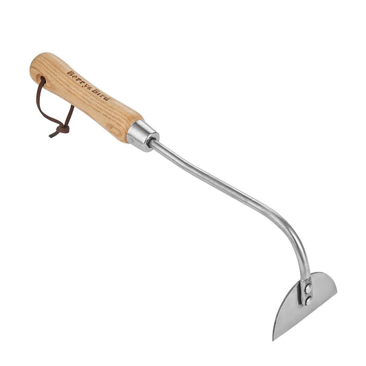 Garden Tools Hand Hoe 13.5 Inch with Short Wooden Handle Stainless Steel Hand Hoe Garden Tool